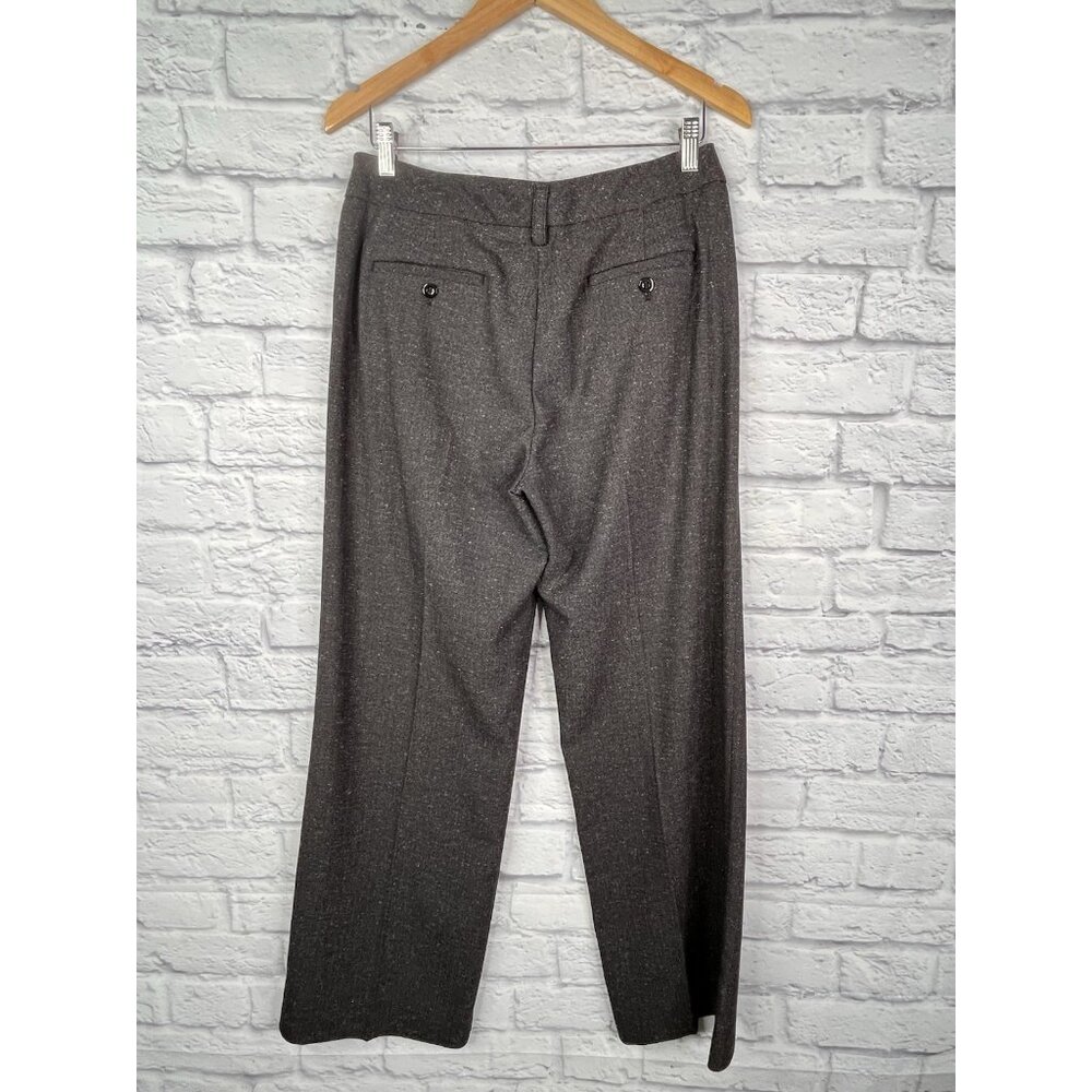 SANDRO Sportswear Women's Gray Herringbone Textured Straight Leg Career Pants 8 - Picture 4 of 4